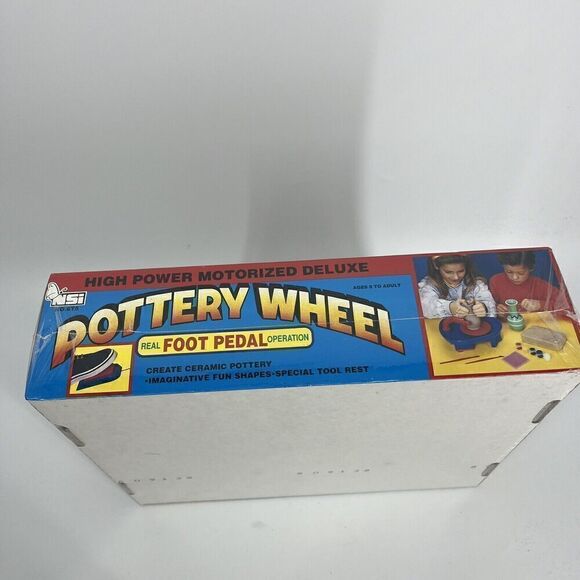 Deluxe Pottery Wheel High Power Motorized Real Foot Pedal Vintage Sealed - Picture 7 of 7
